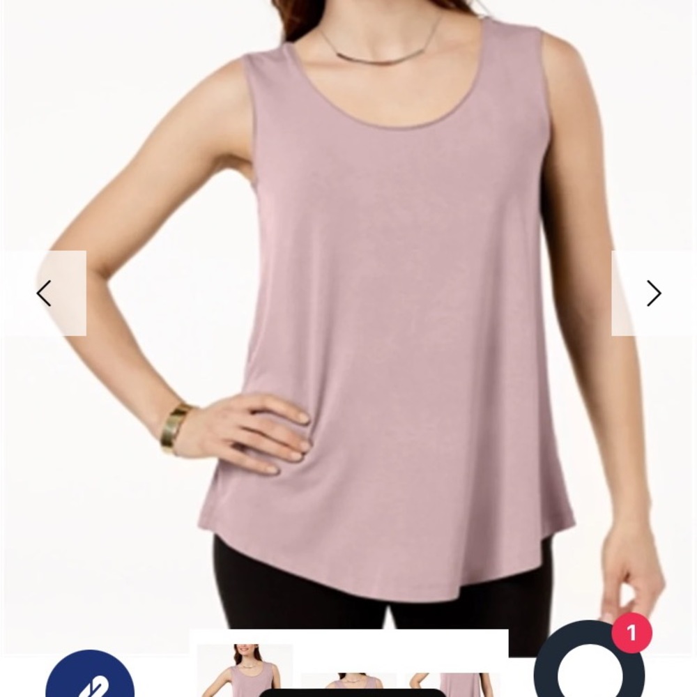 JM Collection Pale Pink Tank Top, NWOT size medium